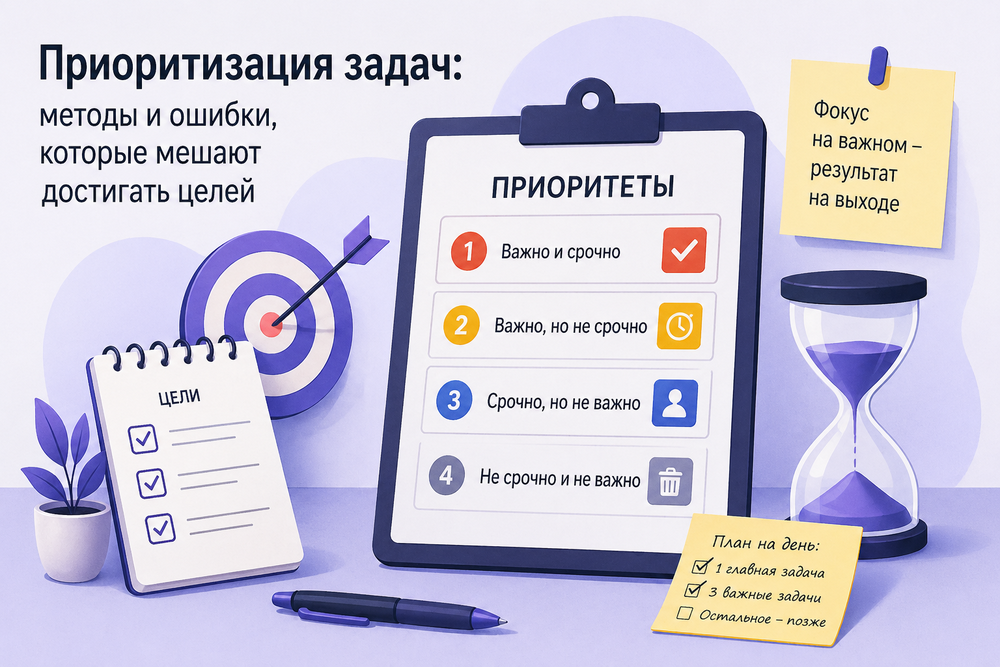 Приоритизация задач: методы и ошибки, которые мешают достигать целей